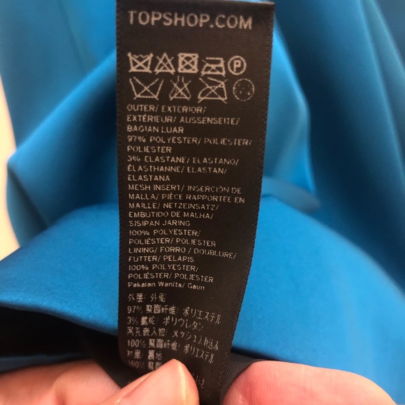 Topshop Blue Satin Dress - Picture 11 of 14